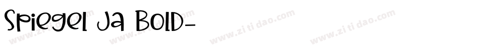 Spiegel Ja Bold字体转换